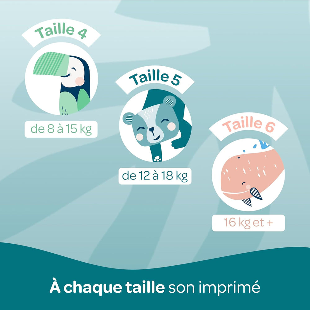 BIOLANE - Pieluszki krótkie - Rozmiar 5 (12-18 kg) - Szczelność 12 godzin - Opakowanie na 1 miesiąc - 120 pieluszek - ekologiczne
