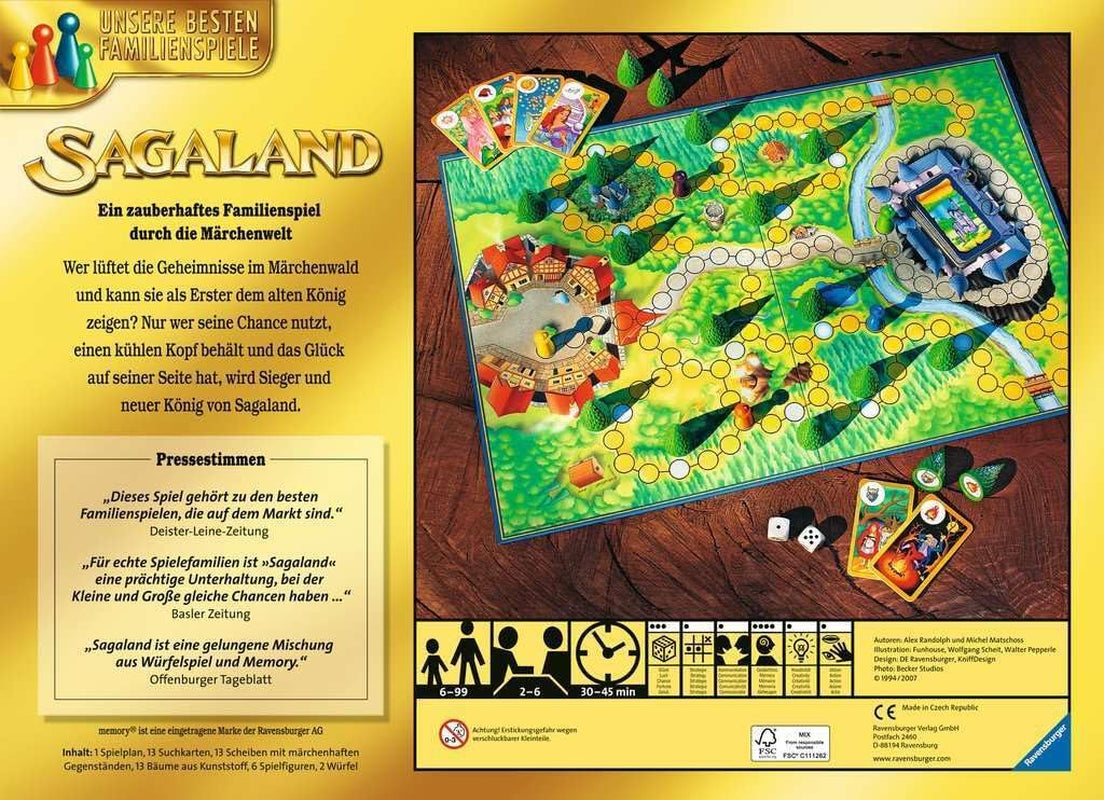 Ravensburger 26424 - Sagaland - gra planszowa dla dzieci i dorosłych, 2-6 graczy, wiek 6+, gra roku, najlepsze gry rodzinne