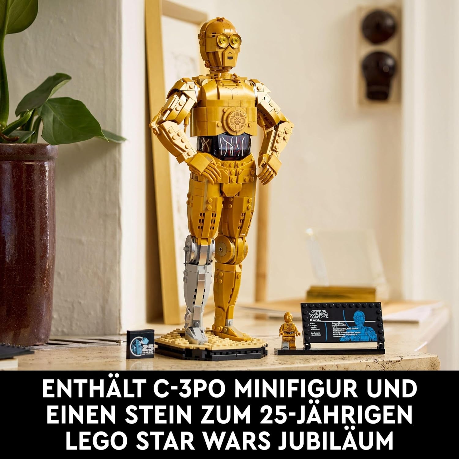 LEGO Star Wars C-3PO B, droid do zbudowania, model do kolekcjonowania, budowania i wystawiania, nostalgiczny pomysł na prezent dla dorosłych i fanów, przedmiot kolekcjonerski, zestaw fantasy 75398 Zestawy do budowania Kup w sklepie LEGO