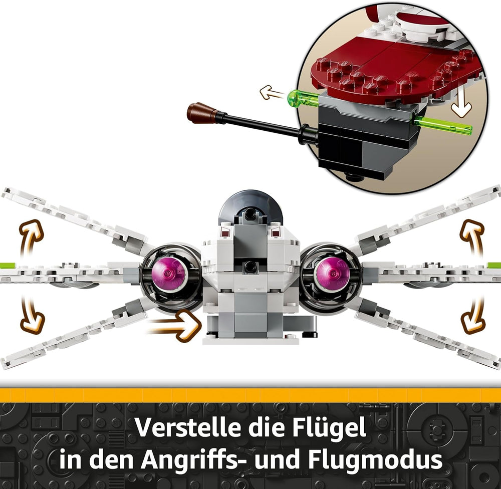 LEGO Star Wars 75402 ARC-170 Starfighter Spielzeug mit 4 Minifiguren inkl. Klon-Piloten und R4-P44 Droide, Sammlerstück, Geschenk für Fans von Die Rache der Sith und Jungen und Mädchen ab 9 Jahren