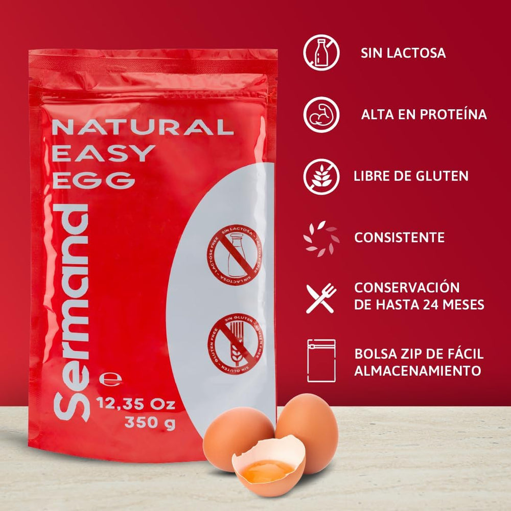 Eiklarpulver (350g) | Getrocknetes Eiklar Pulver | Eialbumin für Backen & Kochen | Ohne Zusatztoffe | Opakowanie typu zip-bag niezawierające laktozy