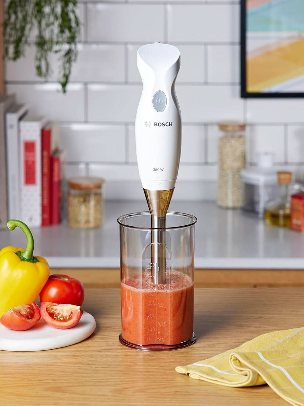 Haushaltsgeräte MSM6B500 Mikser stojący, 350 W, Silber/Weiß Kitchen Naty Shop