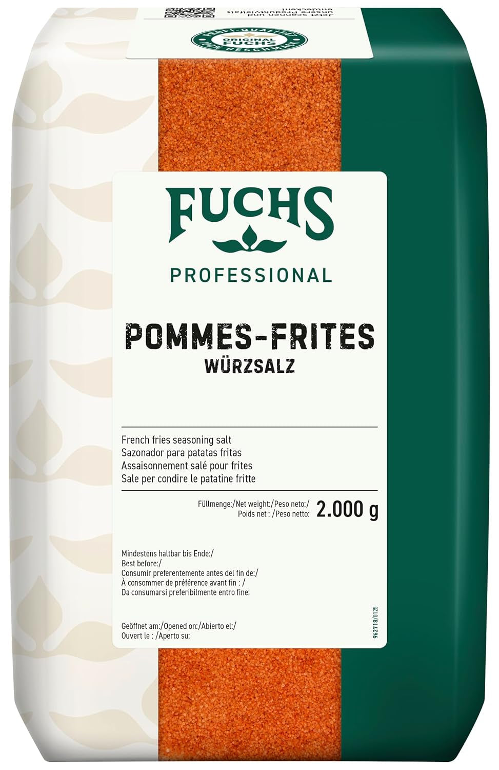 - Pommes-Frites-Würzsalz | Gewürz für Kartoffelgerichte wie Kroketten oder Bratkartoffeln | Profi-Qualität für Großverbraucher | Worek 2 kg nadający się do recyklingu