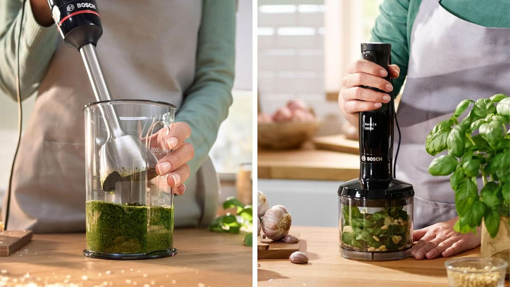 Mikser stojący Bosch Ergomaster Serie 4, 1000 W, Edelstahl-Mixstab, Zerkleinerer, Mix-/Messbecher, Schwarz Kitchen Naty Shop