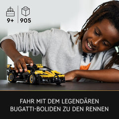 LEGO Technic Samochód wyścigowy Bugatti, zestaw modeli do składania samochodów, zabawkowy samochód sportowy, kultowy zestaw samochodów kolekcjonerskich, zabawki do budowania od 9 lat 42151 Zestawy konstrukcyjne Besuche w sklepie LEGO