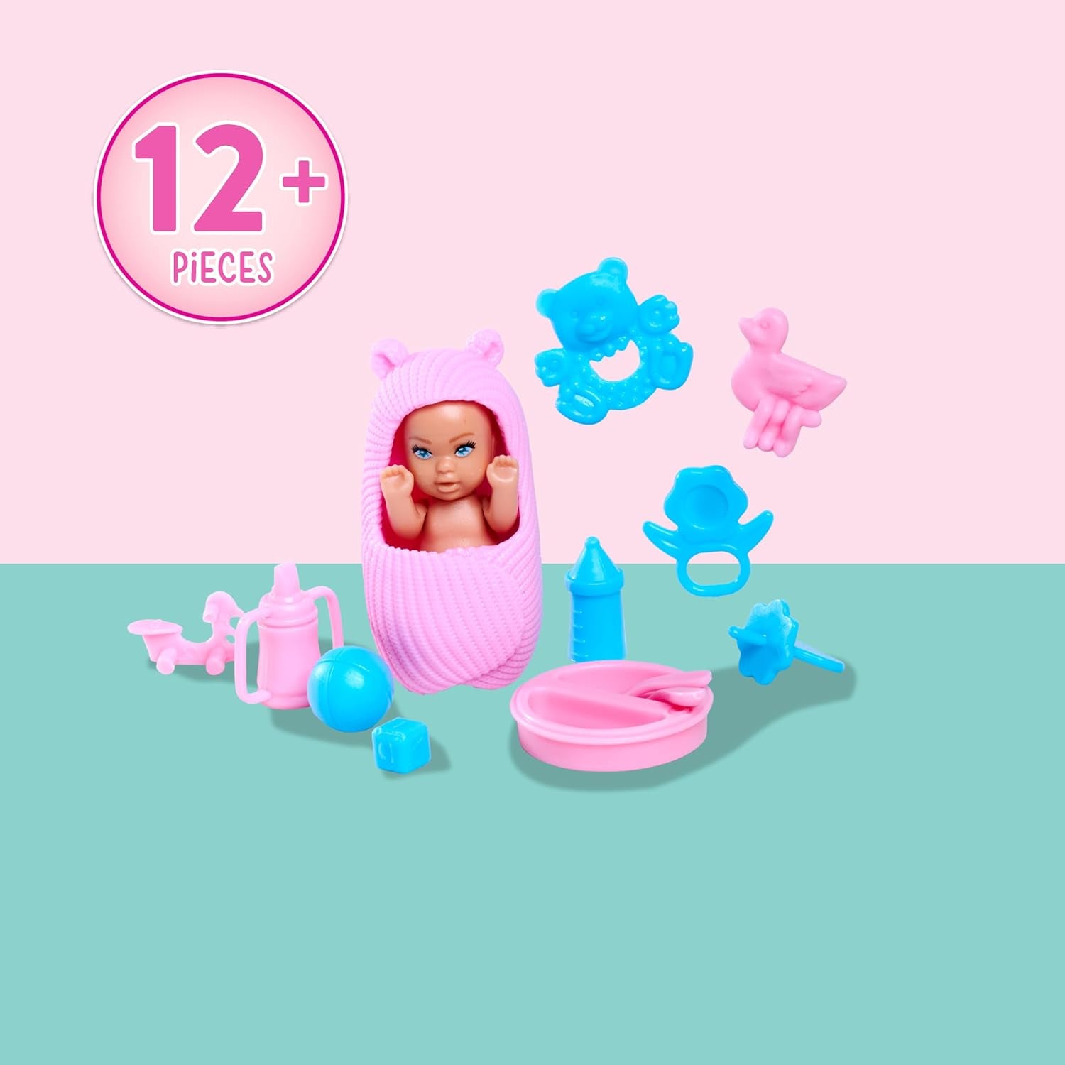 Simba Steffi Love Welcome Baby 29 cm – Schwangere Steffi mit Kind, 12-teiliges Zubehör-Set für Rollenspiele, Modepuppe mit Baby-Puppe 4 cm, Spielzeug für Kinder ab 3 Jahre