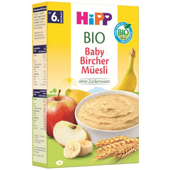 HiPP Muesli Bircher dla niemowląt organicznych (8 x 250g), od 6 miesiąca życia, bez dodatku cukru, wyjątkowo miękkie płatki zbożowe - lekkostrawne śniadanie najwyższej jakości organicznej