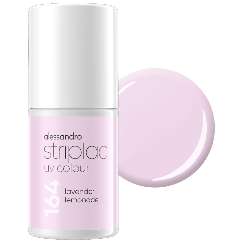 Lakier UV do paznokci alessandro Striplac Lavender Lemonade – Delikatny i długotrwały – Łatwe usuwanie dzięki technologii usuwania – Wegański i nietestowany na zwierzętach – 8 ml