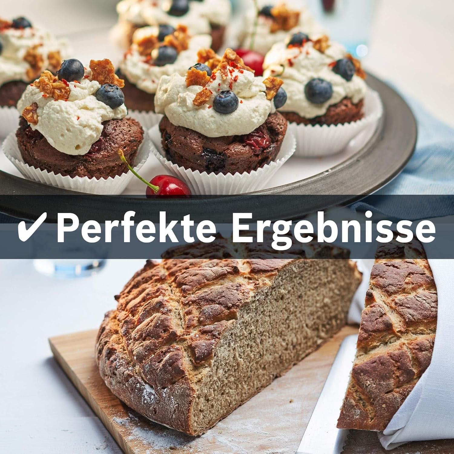 Bosch Hausgeräte Handrührer Clevermixx MFQ24200, 2 Rührbesen, 2 Spülmaschinengeeignet, 4 Stufen, Leicht, Leise, 400 W Weiß/Edelstahl Kitchen Naty Shop