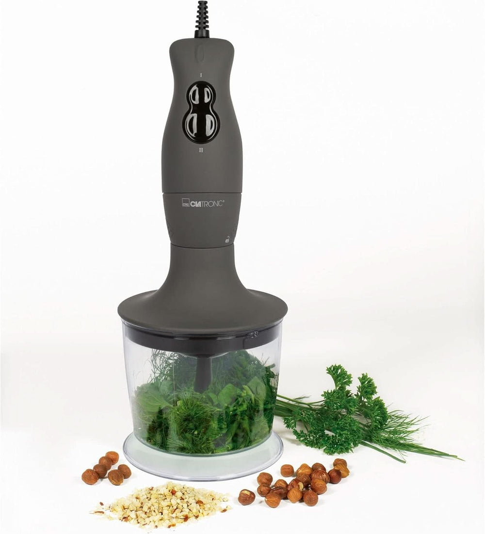 Zestaw mikserów stojących Clatronic® | Mikser, Pürierstab, Zerkleinerer Aus Edelstahl | 400 W | 2 Geschwindigkeitsstufen | Allesschneidera | Mixbehälter | Schneebesen | Multizerkleiner | SMS 3777 Kuchnia Naty Sklep