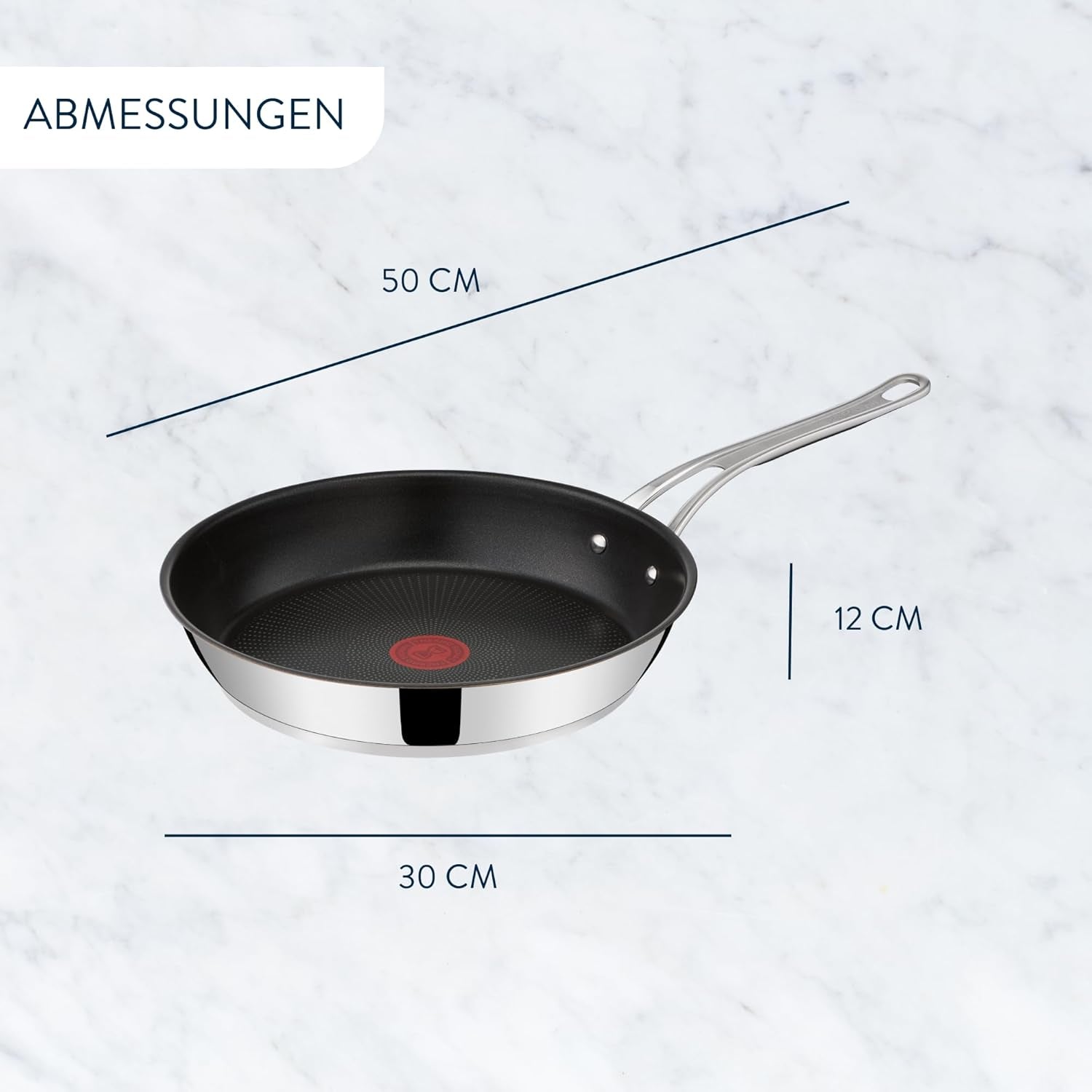 Tefal Jamie Oliver Cook'S Classics, strat antiaderent, potrivită pentru inducție, rezistentă la cuptor, oțel inoxidabil, mâner nituit Oale si Tigai Naty Shop