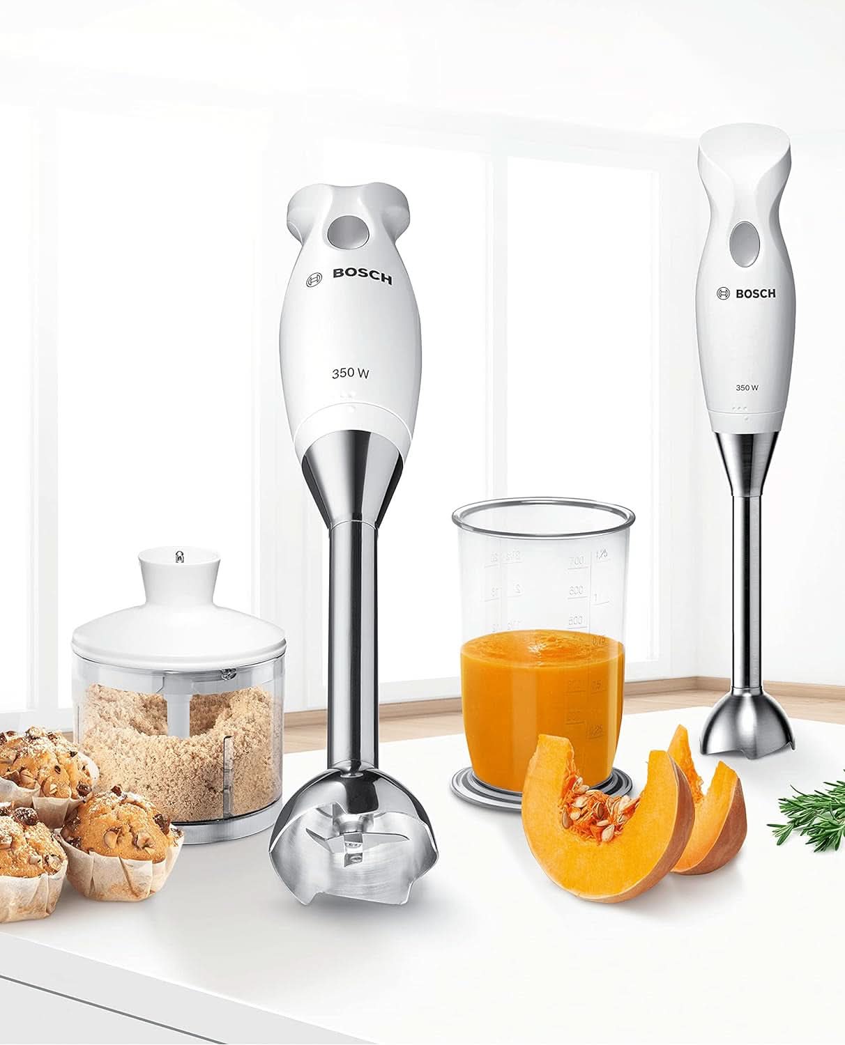 Haushaltsgeräte MSM6B500 Mikser stojący, 350 W, Silber/Weiß Kitchen Naty Shop