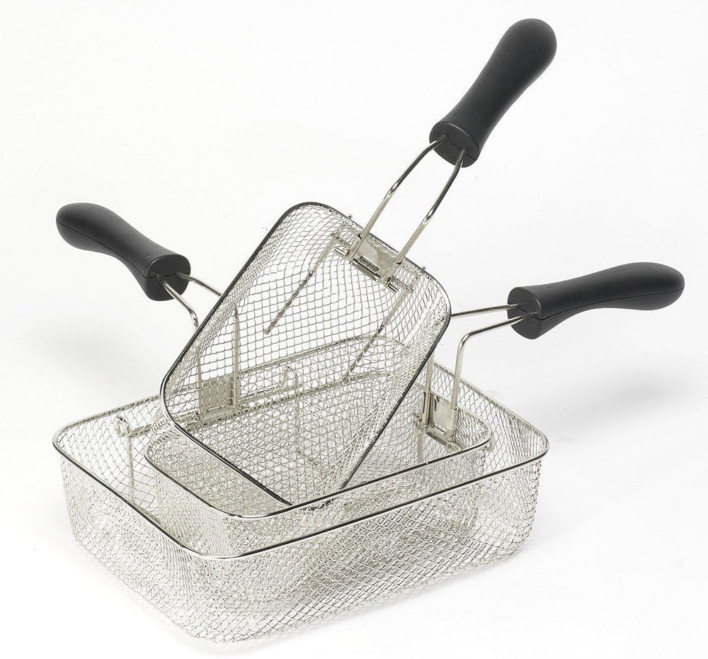 Frytkownica olejowa Bestron XL Z 3 koszami do smażenia, z technologią zimnej strefy i wyjmowanym pojemnikiem na olej, 4 litry, 2000 W AGD Naty Shop