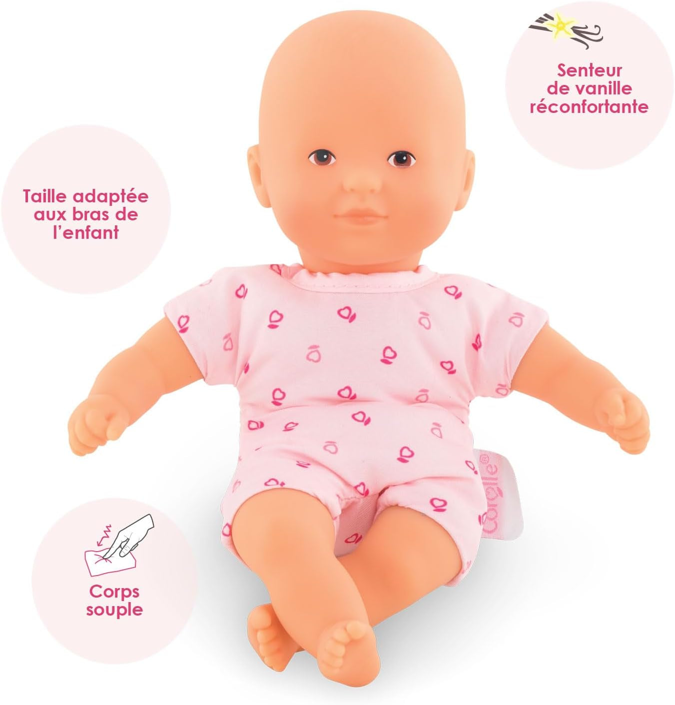 Corolle 9000120130 - Mon Premier Poupon Mini Calin 20cm, French Puppe mit Charme und Vanilleduft