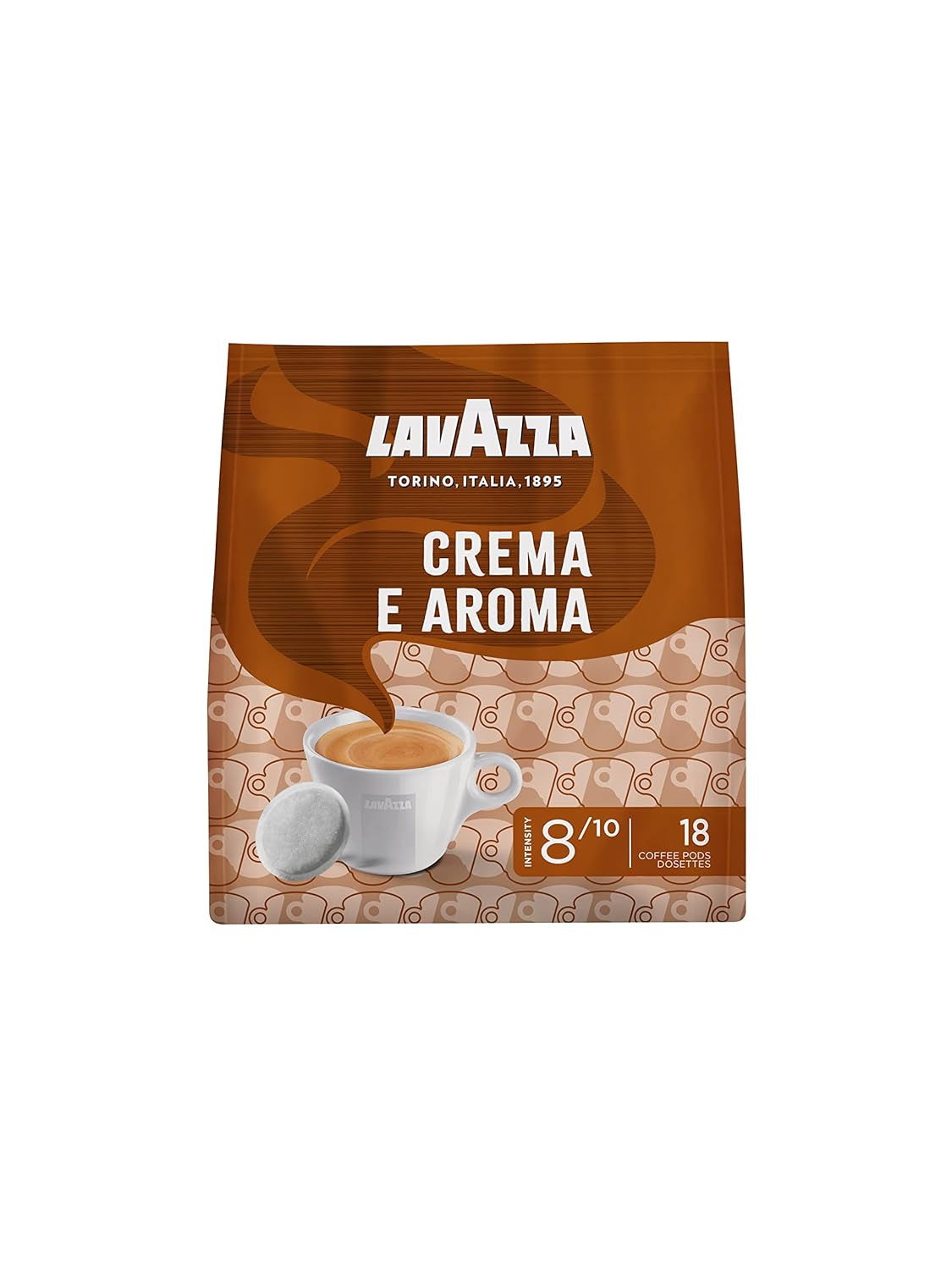 Lavazza Crema E Aroma, cremiger und aromatischer Geschmack, mittlere Röstung,18 Pads