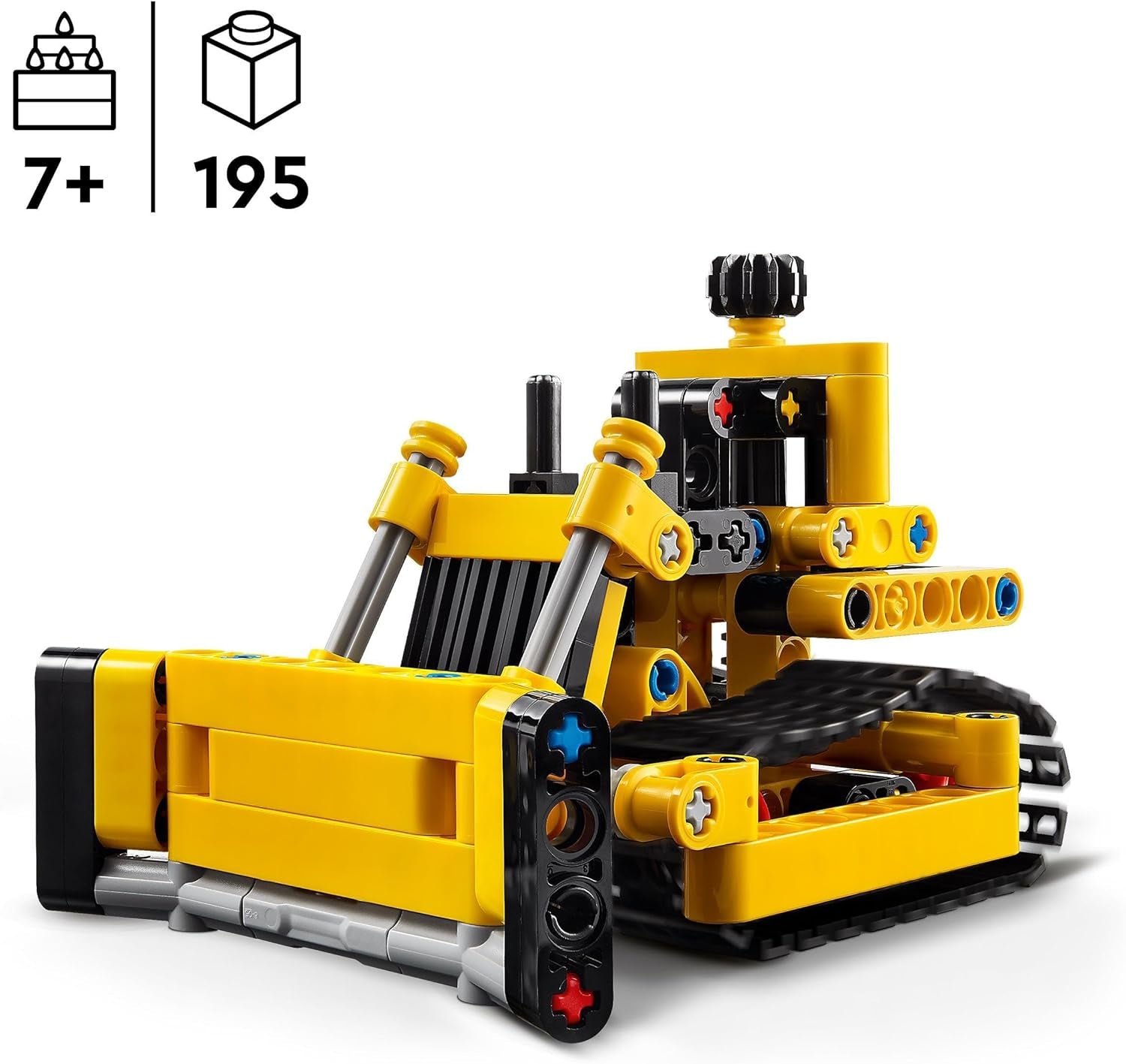 LEGO Technic Ciężki spychacz Zabawkowy spychacz Dodaj do placu budowy Zabawka konstrukcyjna dla dzieci Prezent techniczny dla chłopców i dziewcząt w wieku 7 lat 42163 Zestawy konstrukcyjne Besuche den LEGO-Store