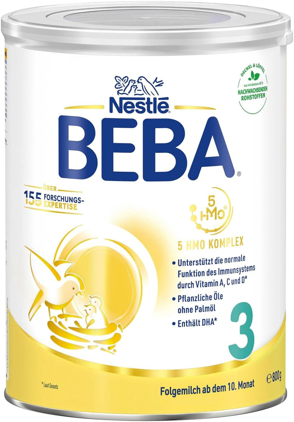 Nestlé BEBA 3 mleko następne w proszku, preparat do dalszego żywienia od 10 miesiąca, opakowanie 3 szt. (3 X 800 g) Matka i Dziecko Naty Shop
