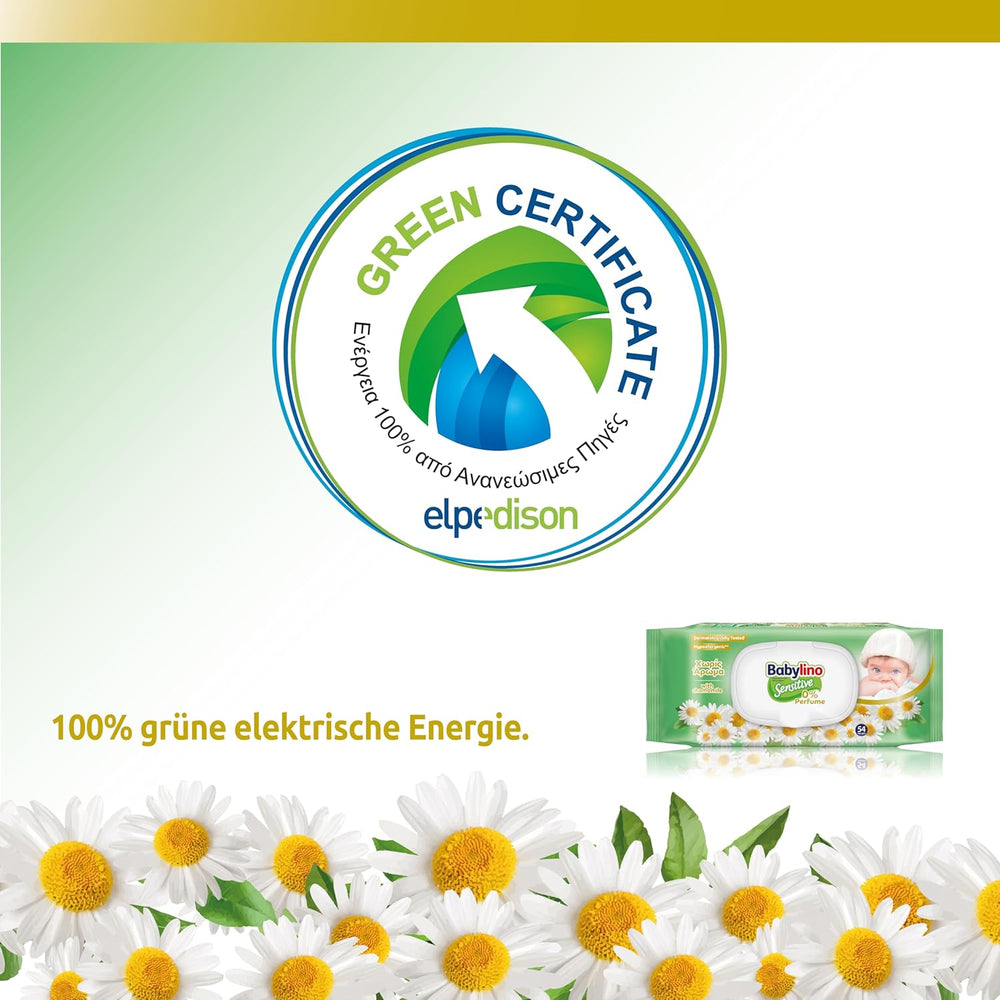 Chusteczki dla niemowląt Sensitive, 0% substancji zapachowych, 98% naturalnej formuły przywracającej równowagę pH skóry, pieczęć świeżości, 54 chusteczki