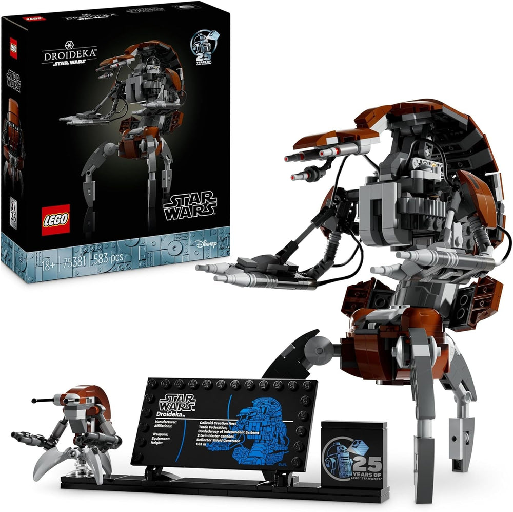 Zestaw LEGO Star Wars Droideka, model droida dla dorosłych, dekoracja biurka, przedmiot kolekcjonerski, pomysł na prezent dla mężczyzn i kobiet 75381 Zestawy do budowania Besuche den LEGO-Store Single