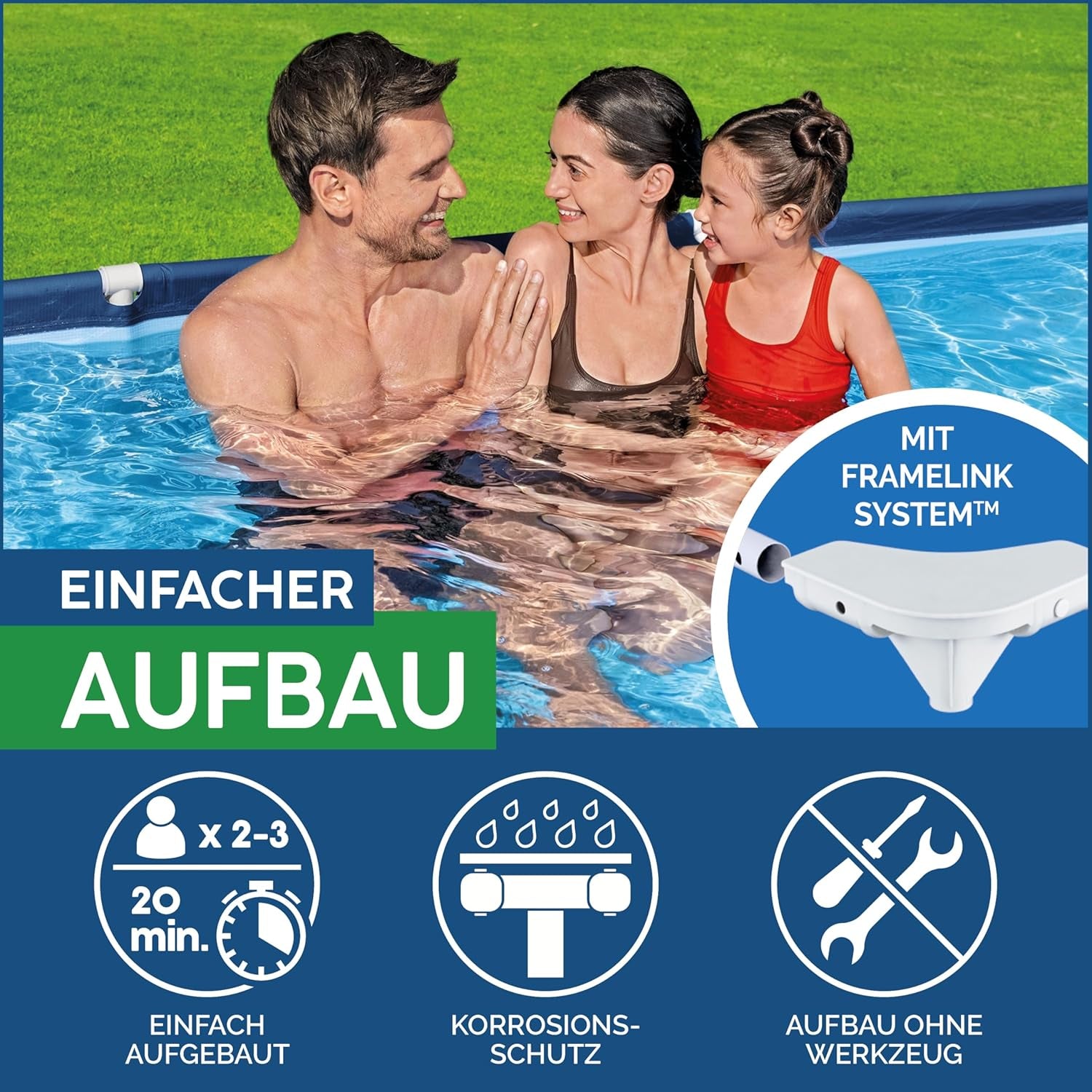 Basen 2,59 m x 1,70 m x 61 cm / 8'6" x 67" x 24"