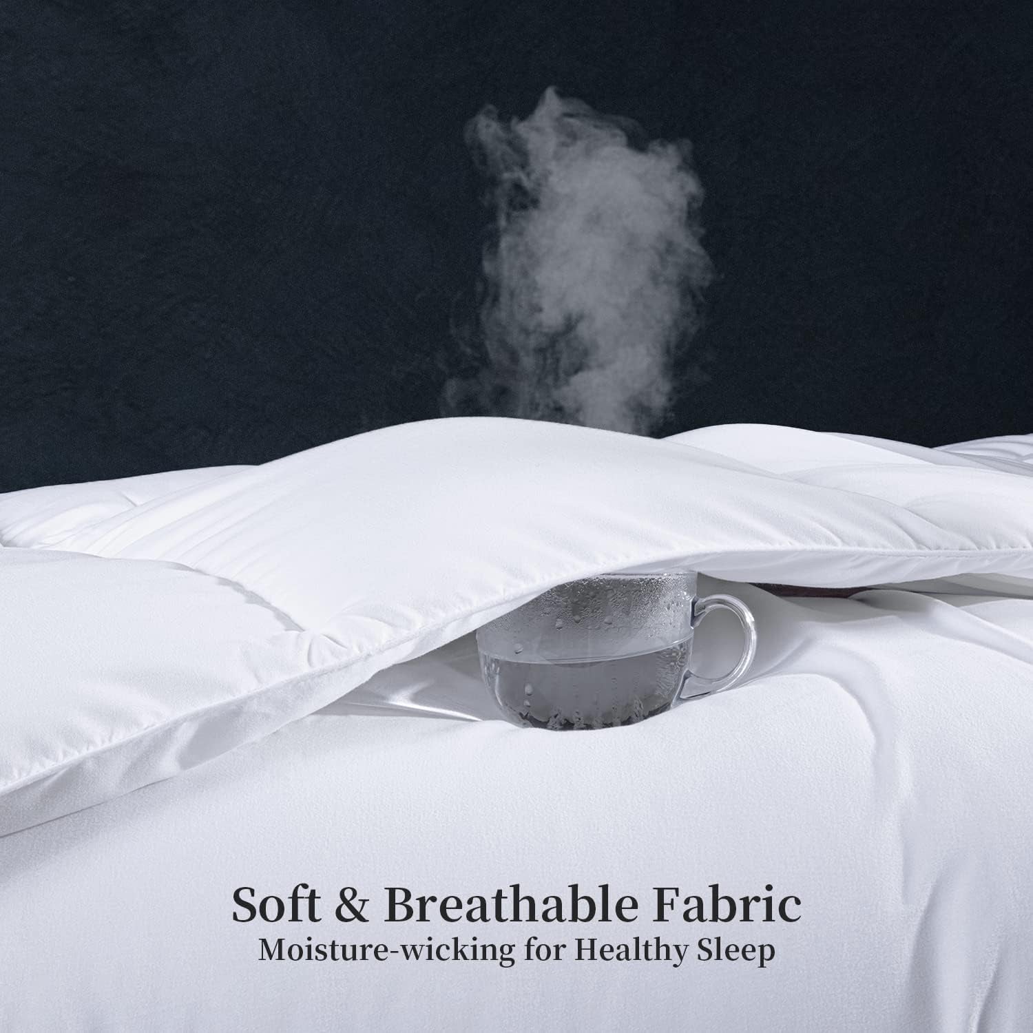 Kingsley Trend Alternatywna biała kołdra puchowa na każdą porę roku, na cały sezon, kołdra king size (2,6 x 2,3 m), miękka, kołdry i kołdry można prać w pralce Naty Shop