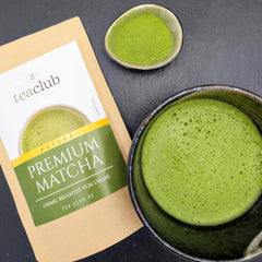 Ceai Matcha Premium Japonia 100 g - Testat în laborator - Pulbere Matcha ceremonială pentru prepararea Matcha cu notă Umami, pulbere de ceai verde 100% naturală, ideală pentru Matcha Latte, Teaclub