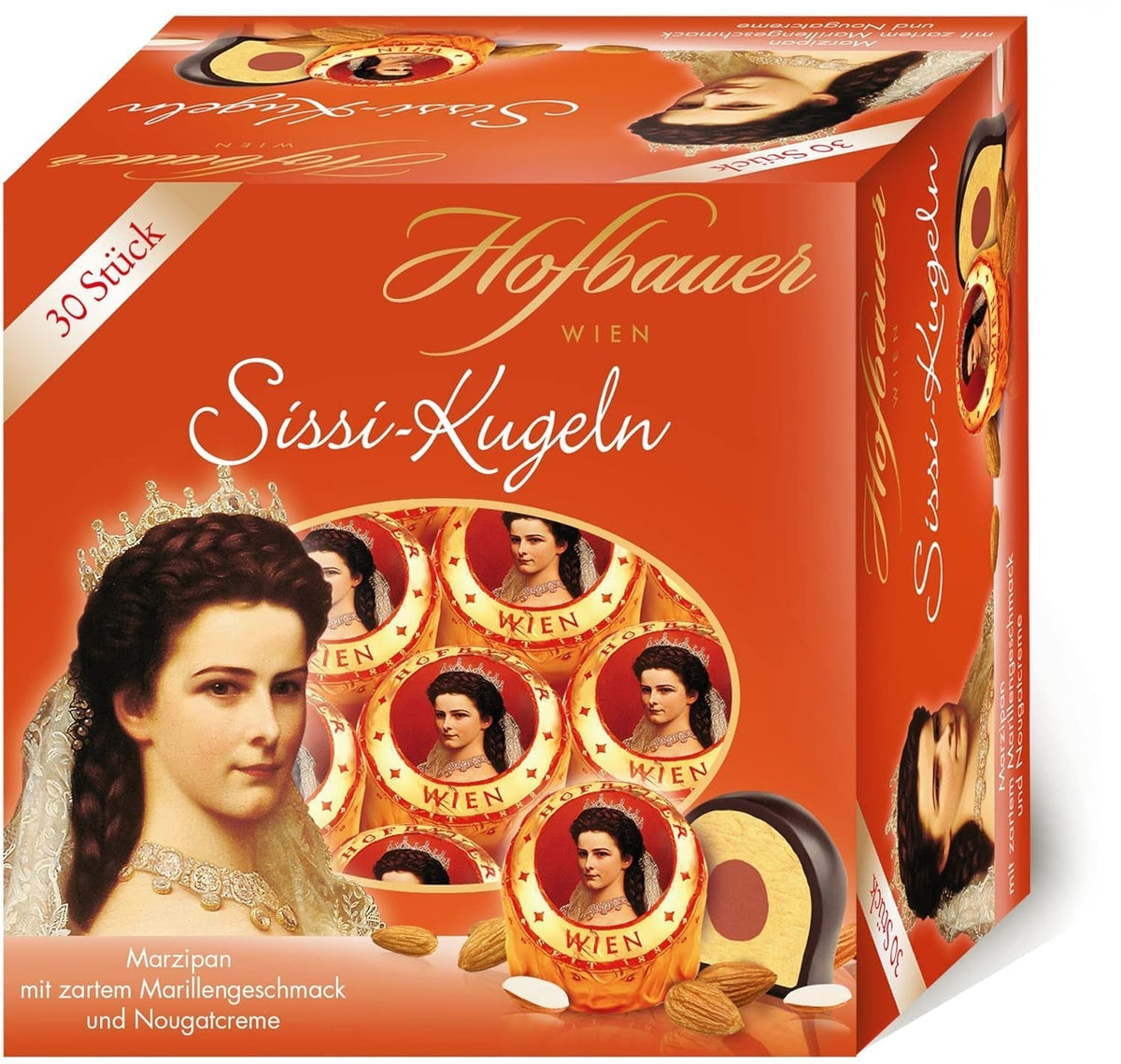 Hofbauer Vienna Sissi Balls Box 600 gramów (30 szt.) Cukierki Czekoladowe Naty Shop