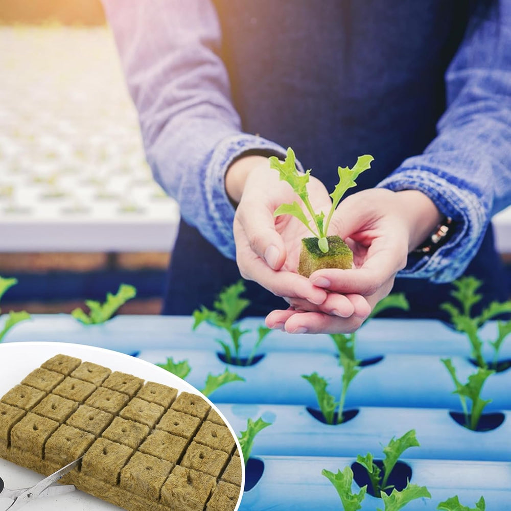 28 kostek wełny mineralnej, zestaw wełny mineralnej, mata do uprawy wełny mineralnej, mata do uprawy hydroponicznej bezglebowej, kostka wełny mineralnej, kostki wełny mineralnej do sadzonek, klonowania, rozmnażania 4*4*4cm