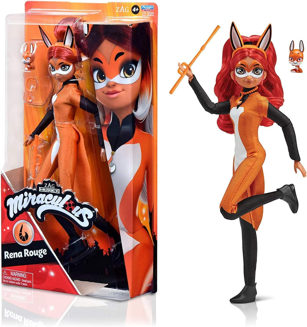 Bandai - Cudowna Biedronka - Lalka Marinette Zmiana koloru Niespodzianka - Cudowna lalka z przegubami, 26 cm + 3 niespodzianki - Losowy model - P50390 Dolls Naty Shop Rena Rouge