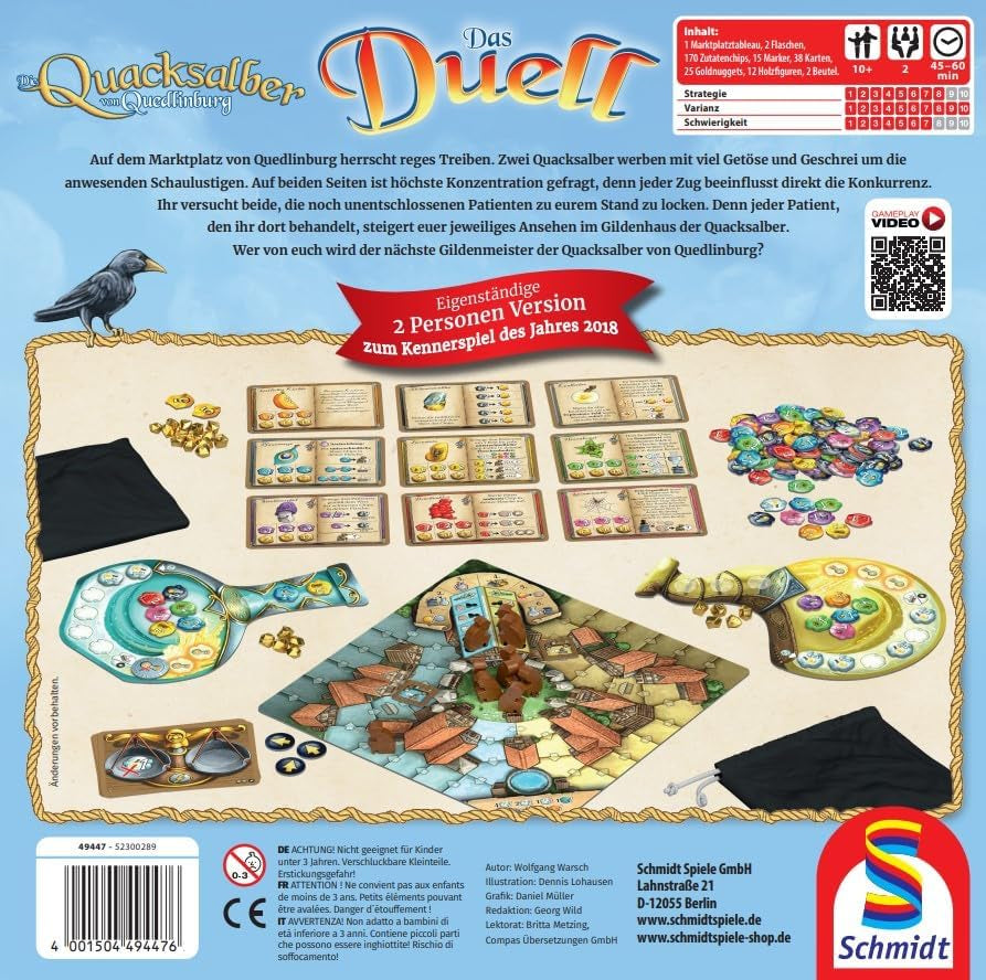 Schmidt Spiele 49447 Szarlatani z Quedlinburga, Pojedynek, Gra Rodzinna