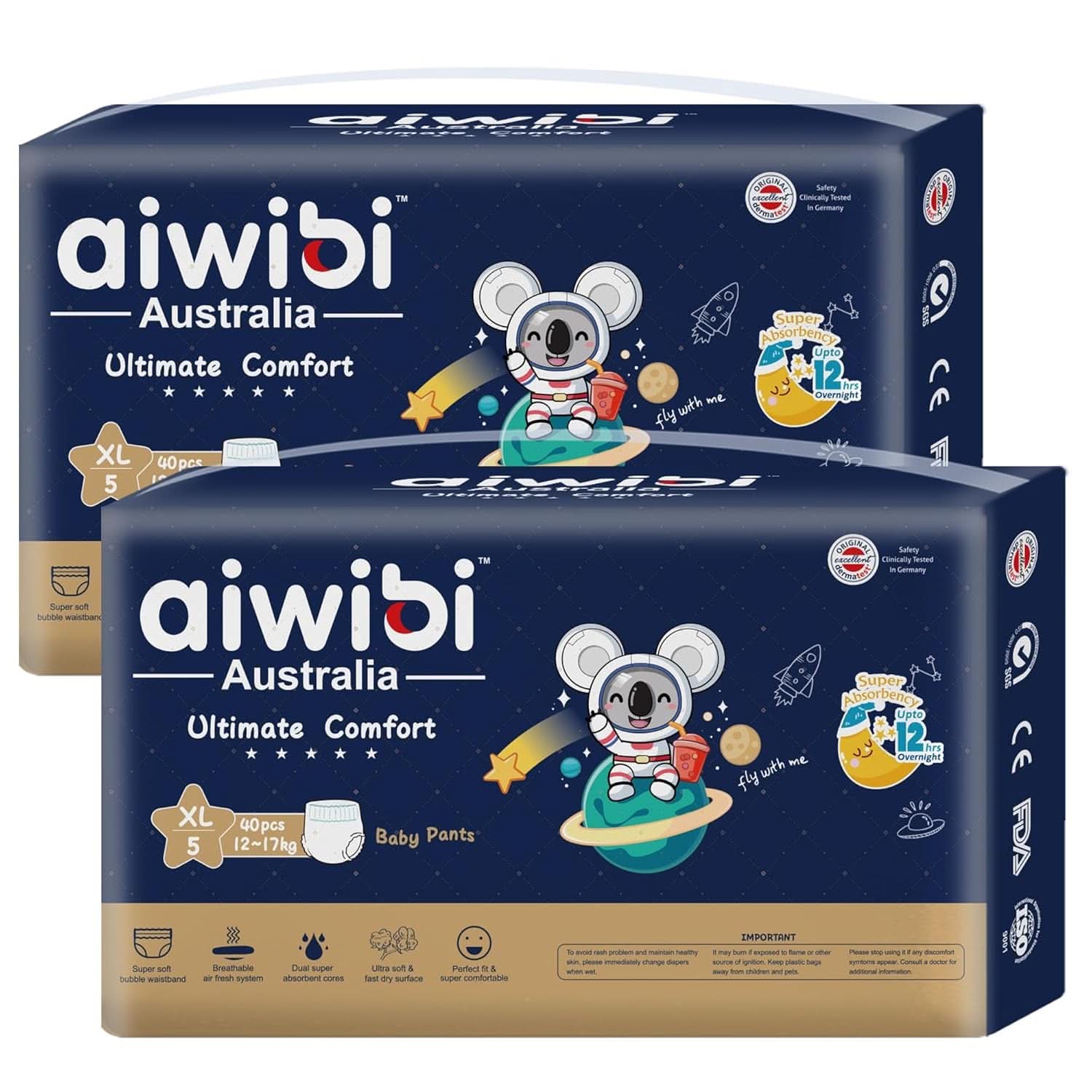 Ultimate Comfort Scutece de noapte, super absorbante, indicator de umezeala Mama si Copilul Naty Shop 5 (80 buc)