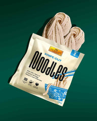 LEE KUM KEE Knife Cut Noodles - azjatycki makaron cięty nożem o pikantnej, twardej konsystencji, idealny do dań z woka i zup, półwytrawny, dwie porcje w opakowaniu, opakowanie zbiorcze 6 x 180 g