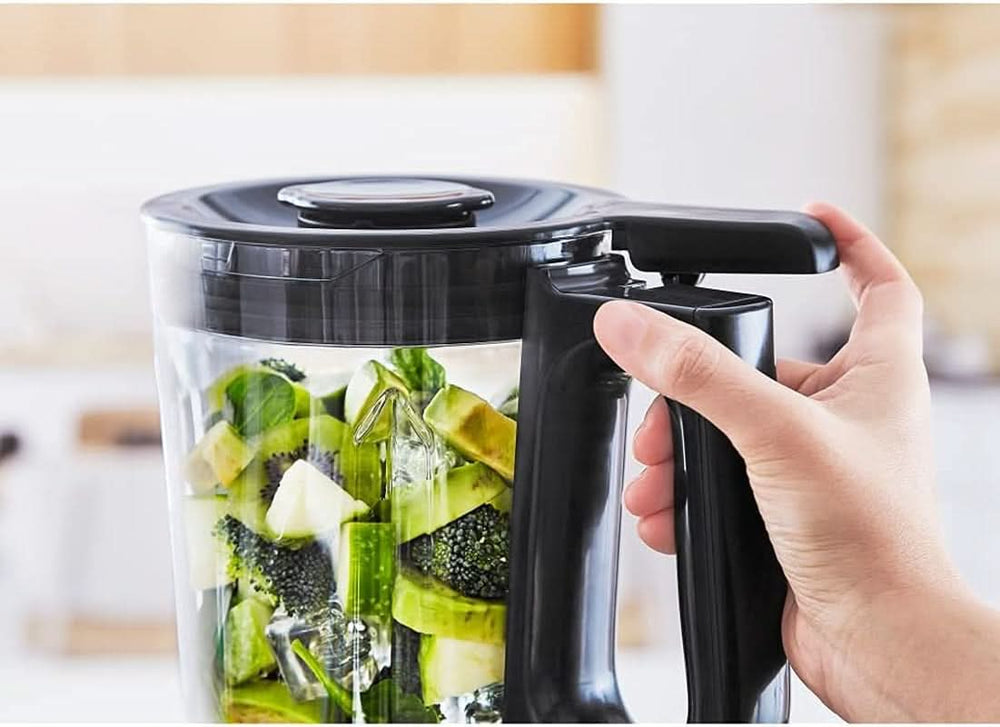 Krups Highspeed - Mikser stojący Infinymix KB9158 | 1600 W | 5 programów automatycznych + konfiguracja ręczna | Tritanbehälter | Zawiera Rezeptheft | Koktajle, Shakes, Kruszony Lód | Sklep Naty z kuchnią Schwarz