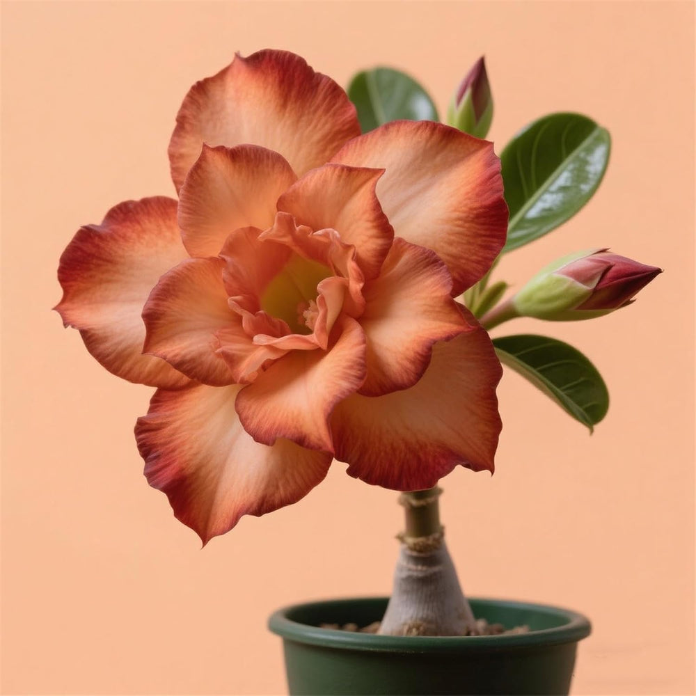 Lebende Pflanzen,Winterhart pflanzen, Mehrjährige Blumenzwiebel ist winterhart, Mysteriöse magische Glühbirne, Blumenzwiebel Mix,3 years-1 Wüstenrose knollen -I