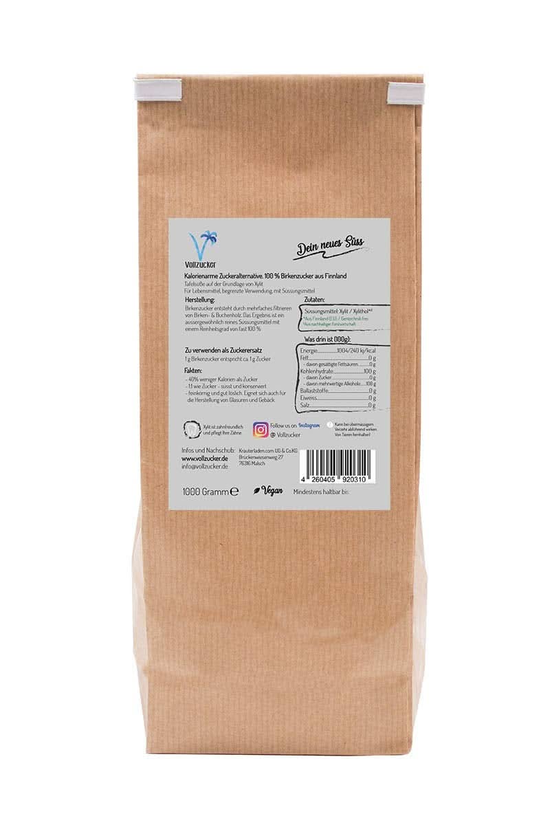 Prawdziwy cukier brzozowy (ksylitol) z Finlandii, 1 Kg Słodziki Naty Shop