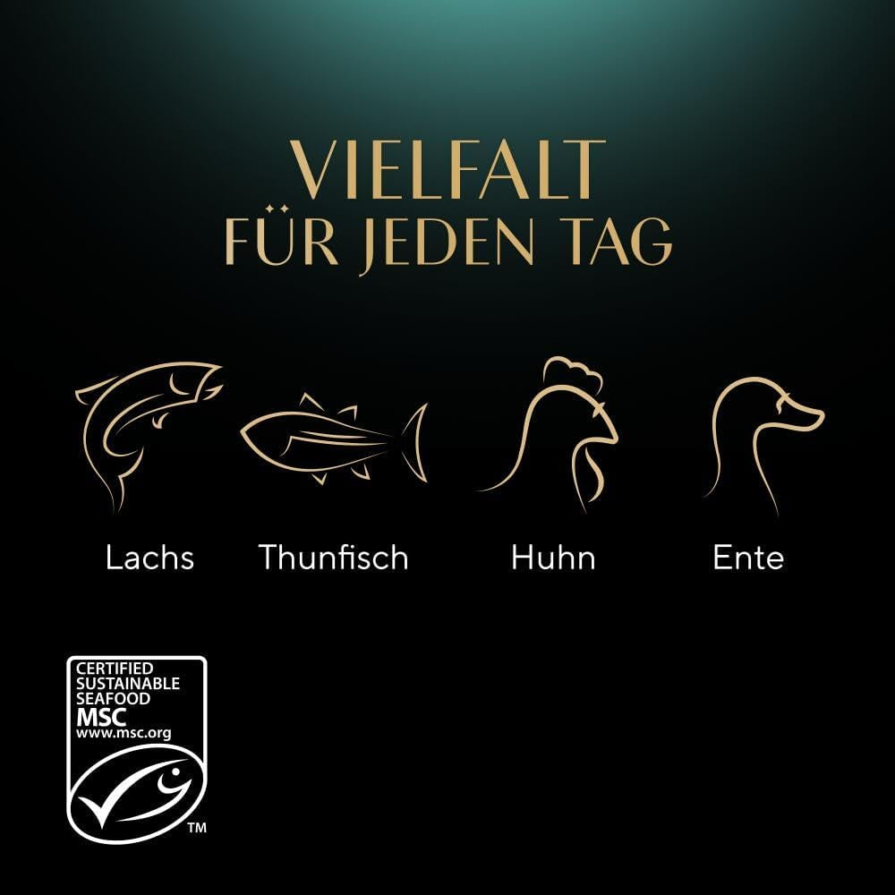 Colecție de sosuri Sheba Tray Multipack, varietate fină MSC, 4x12x85g