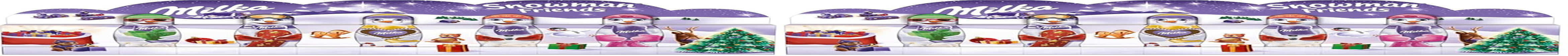 Milka Snowman Friends Alpine Milk - Mini bałwanki z delikatnej czekolady z mlekiem alpejskim - 5 x 15g