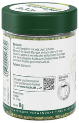 Fuchs Gewürze - Bärlauch geschnitten - würzige Schärfe für Quark-Dips, Frischkäse oder Risotto - naturalne składniki - 8 g w wiederverwendbarer, recyclebarer Dawka