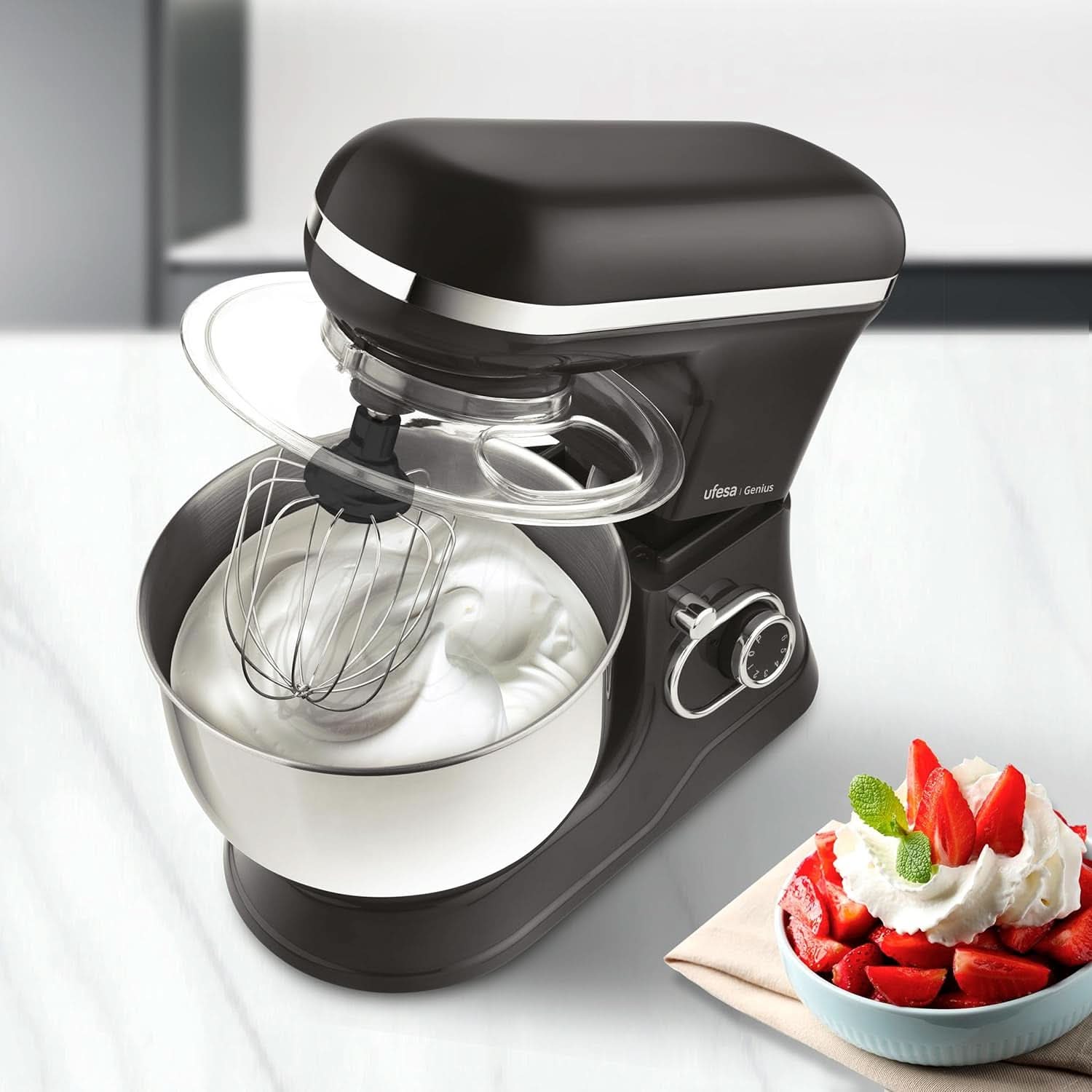 Ufesa Genius 5-In-1 Küchenmaschine Für Professionelle Backwaren, 1200W, 5L, Multifunktions-Küchenroboter, Edelstahl-Schüssel, 6 Geschwindigkeiten + Turbo, 3 Zubehörteile Enthalten, Bpa-Frei Mama si Copilul Naty Shop