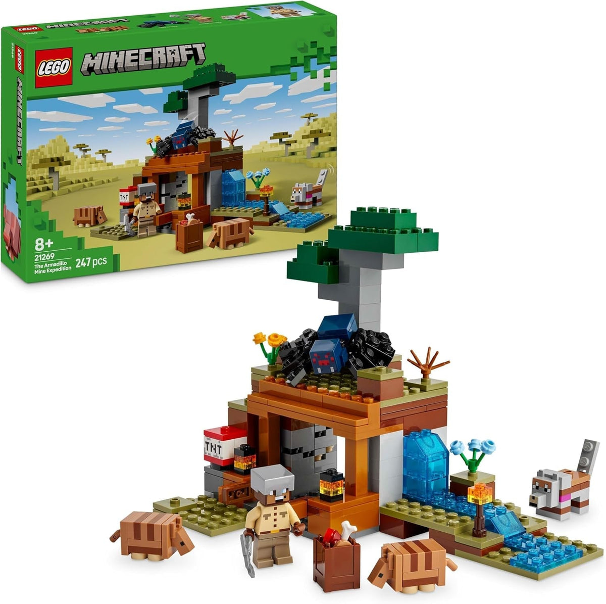 LEGO Minecraft Dungeon Mine Expedition Gra wideo Zestaw minifigurek Zabawka do budowania postaci Prezent dla chłopców i dziewcząt w wieku 8 lat 21269 Zestawy do budowania Besuche den LEGO-Store Default Title