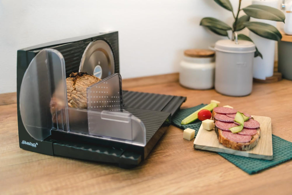 Wielofunkcyjna krajalnica Steba, regulowana grubość cięcia do 17 mm, ochrona dłoni Rasnite i Naty Shop Krajalnice