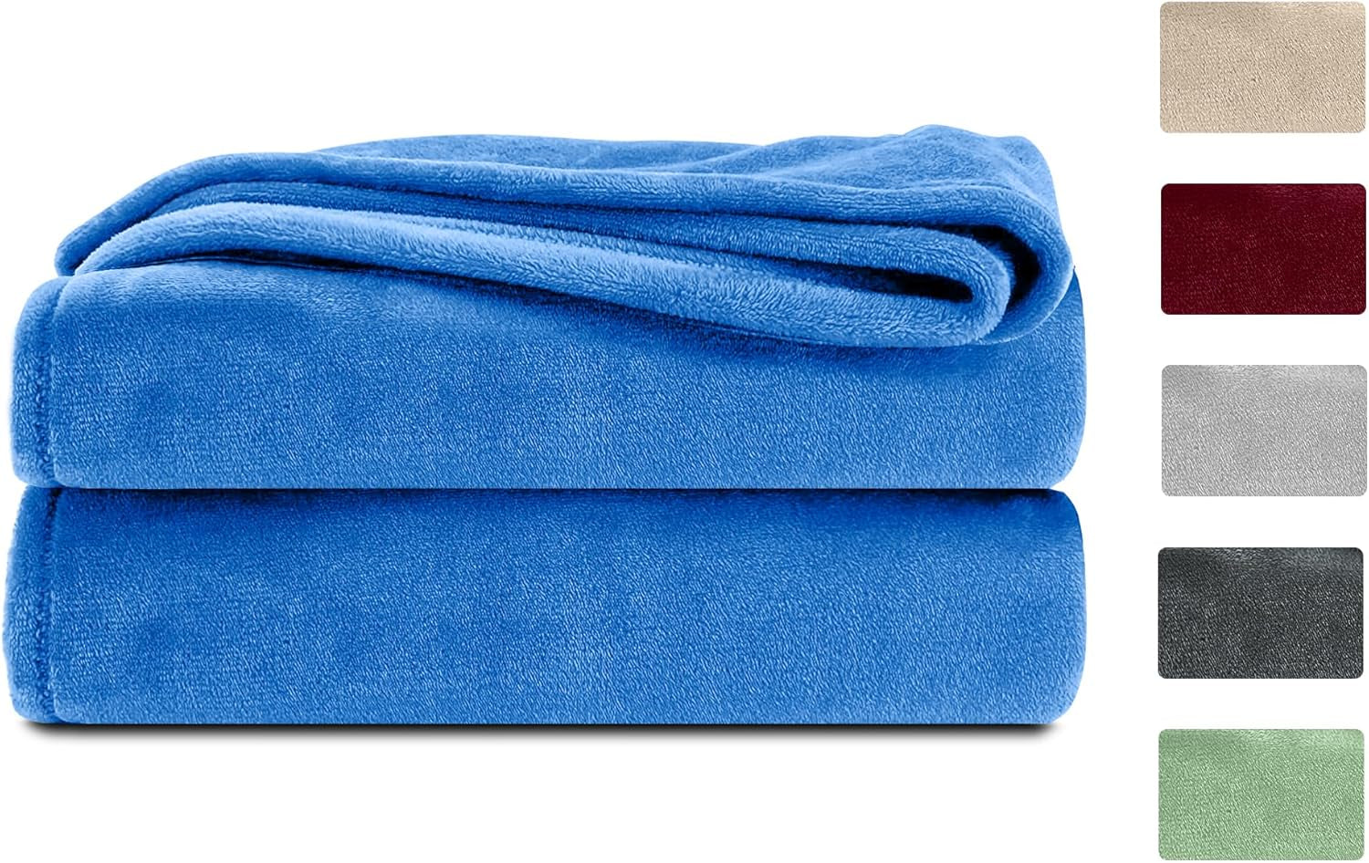 Puszysty koc Komfortec, wygodny koc, koc polarowy, certyfikat Oeko-Tex, super miękki, 150X200 Cm, 260 G/M², beżowy Łóżka i koce Besuche den Komfortec-Store Blue 150 X 200 Cm