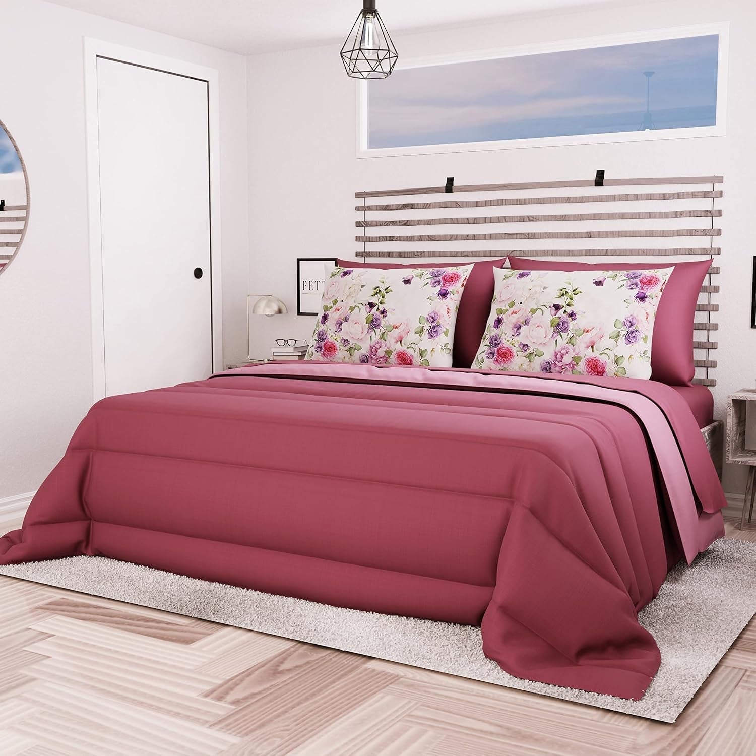 PETTI Artigiani Italiani - Kołdra zimowa na łóżko podwójne, maxi, monochromatyczna, dwustronna, biała, szara, 100% Made in Italy Kołdry i kołdry Naty Shop Plum Rozmiar łóżka 100X200: [Kołdra 170 X 260 Cm]