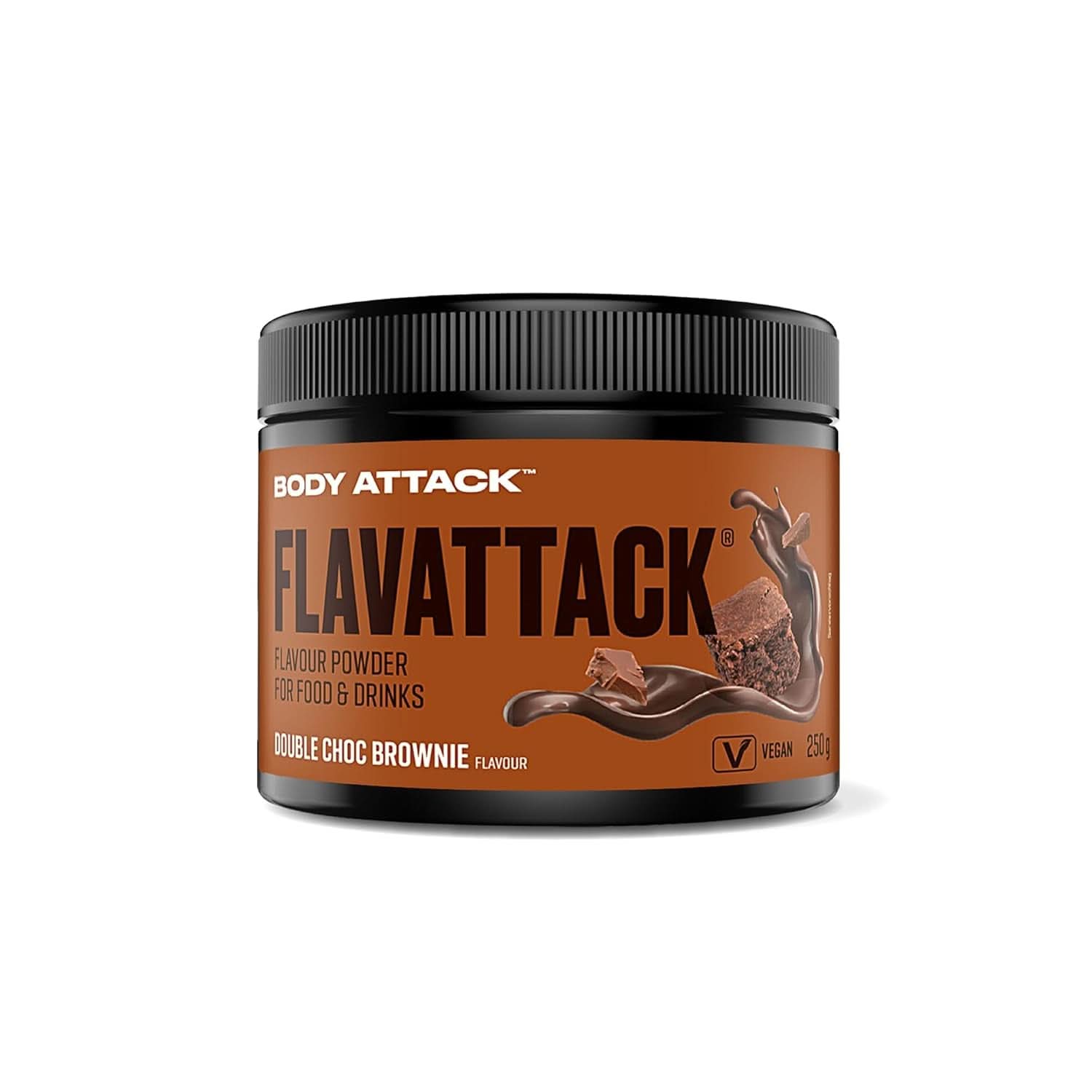 Body Attack Flavattack®, Double Choc Brownie, 250 g / 83 porcje Aromaty Naty Shop 250 gramów Double Chocolate Brownie