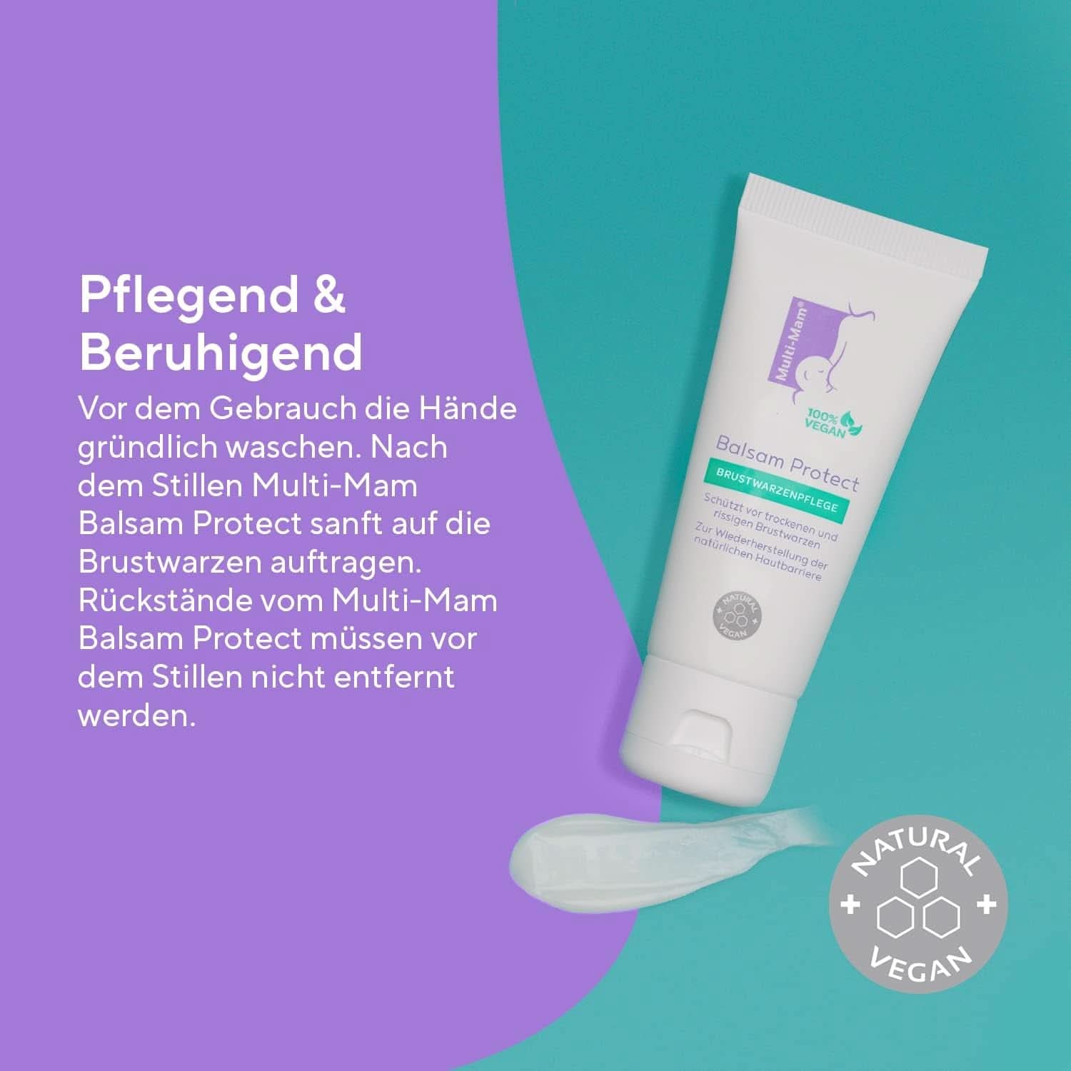 Multi-Mam Balsam Protect Beruhigt Und Schützt Trockene Und Rissige Brustwarzen Während Und Vor Der Stillzeit, Brustwarzencreme Stillen, tubka 30 ml Akcesoria Żywność i karmienie piersią Sklep Bebe Naty