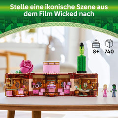 LEGO Wicked Glinda i sypialnia Elphaby — domek dla lalek z 2 mini lalkami Czarownic z krainy Oz, fajnymi akcesoriami, w tym kwiatami i strojami — kreatywna zabawka dla dziewczynek w wieku powyżej 8 lat i fanów — 75683 Zestawy do budowania Besuche den LEGO-Store