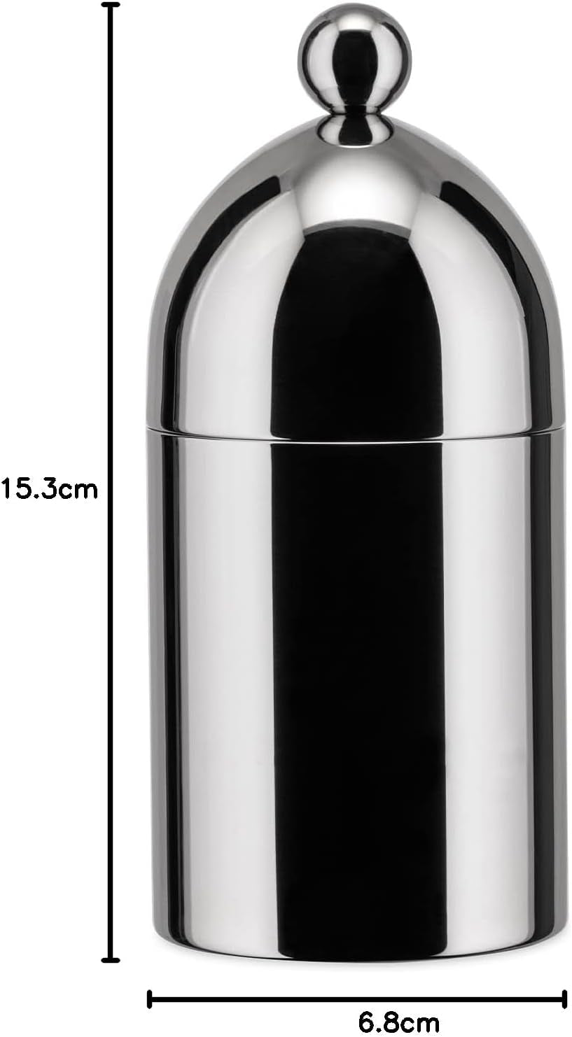 Zahărniță Alessi 90024 cu lingură, fabricată din oțel inoxidabil 18/10, lustruită până la strălucire intensă