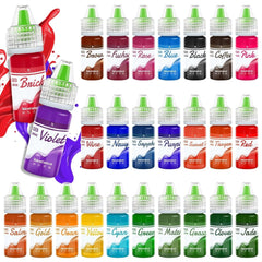 Fettlösliche Lebensmittelfarbe Für Schokolade - 26 Farben Ölbasis Lebensmittelfarben Für Fondant, Torten Dekoration, Backen - Flüssige Barwnik spożywczy Für Kakaobutter, Buttercream, Kuchen - 6 ml Je Naty Shop 6 ml (opakowanie 26Er)