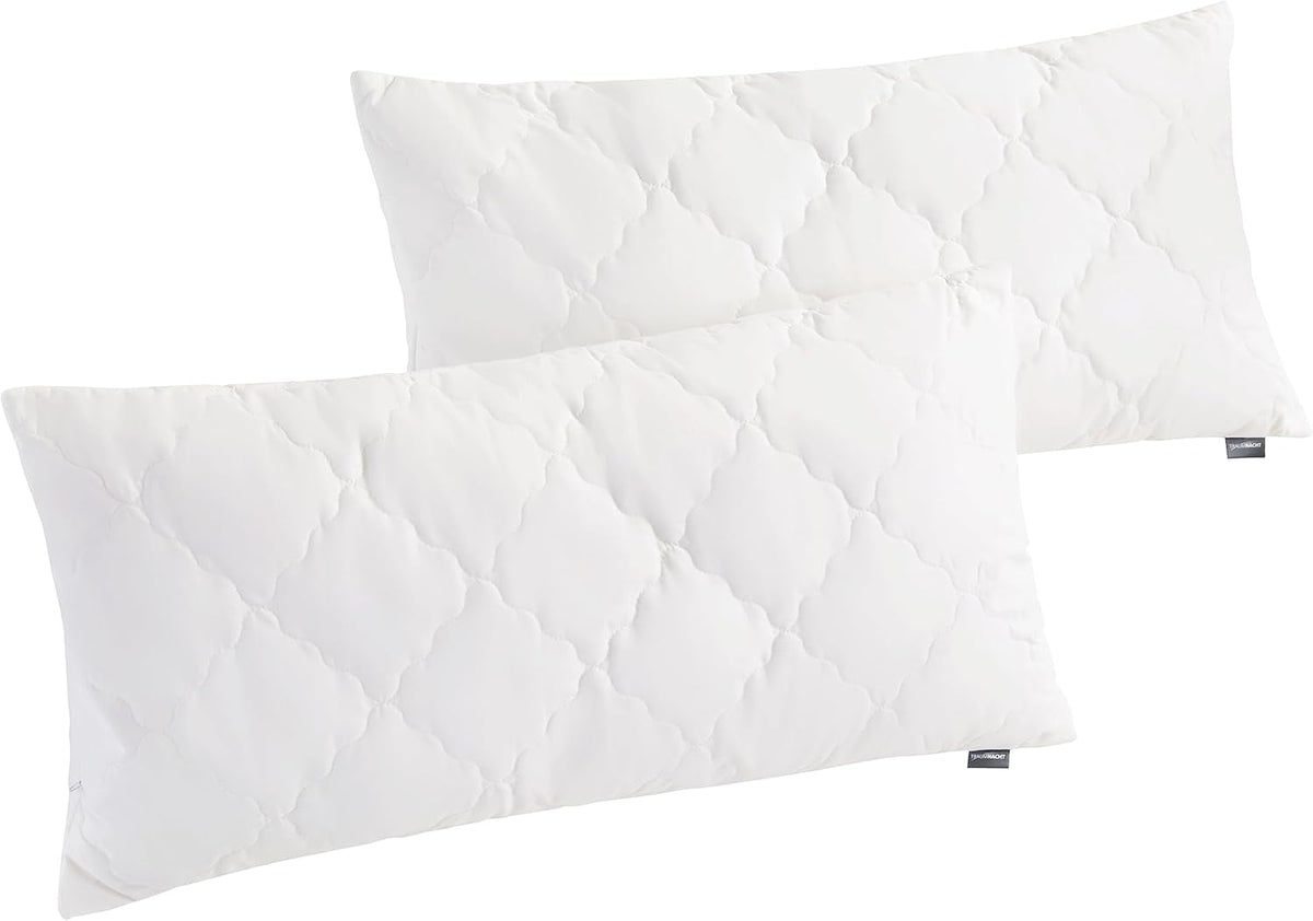 Traumnacht Pernă din bambus cu fibre de bambus, hipoalergenic, antibacterian Set de perne cu fermoar, format din 2 perne 40X80Cm, certificat Oeko-Tex, dezvoltat în Germania Perne standard Naty Shop 40 X 80 Cm Pernă