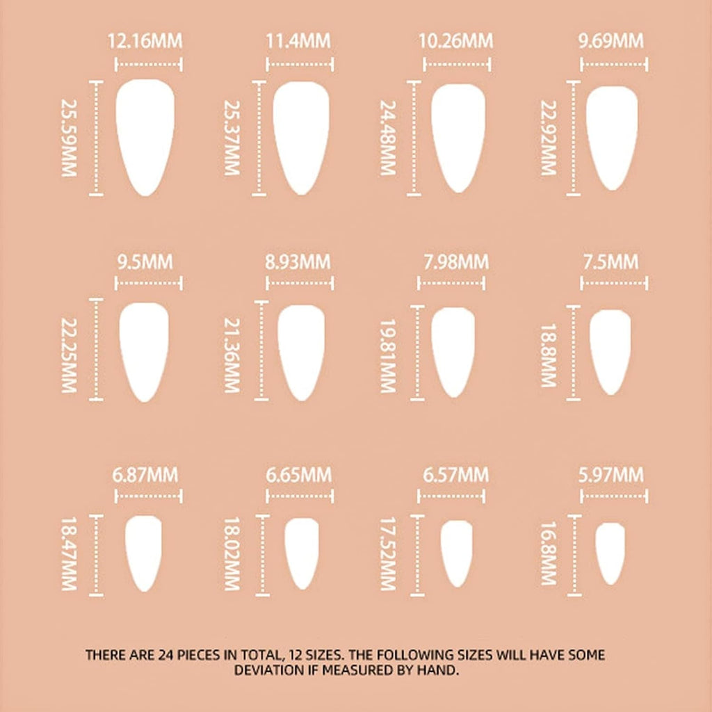 24 buc unghii lungi cu presă pe unghii sicriu unghii artificiale fluture floare unghii adezive alb maro set unghii acrilice sfaturi unghii femei primăvară vară accesorii unghii